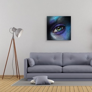 Tablou Canvas - Frumusete, Ochi, Abstract, Violet, Iris, 60 x 60 cm - Img 2