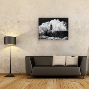 Tablou canvas - Furtuna, Far, Furtuna, Peisaj, Spania, Asturias, 60 x 80 cm - Img 2