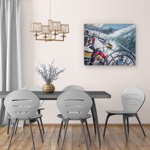 Tablou canvas - Furtuna In Golful San Francisco, Navigare, Aventura, Persoana, Sport, 60 x 75 cm - Img 4