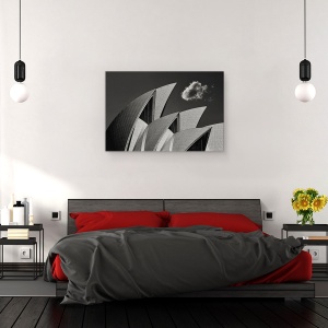 Tablou canvas - Gloup, Sydney, Australia, Alb-Negru, Arhitectura, 40 x 60 cm - Img 3