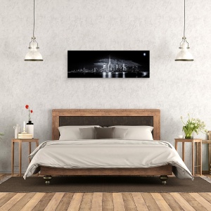 Tablou canvas - Gotham, Oras, Arhitectura, Cladiri, NYC, Peisaj Urban, 30 x 90 cm - Img 3