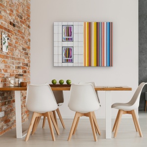 Tablou canvas - Gri Si Culori, Moretti, Colorat, Aparare, Perete, Arhitectura, 60 x 80 cm - Img 4
