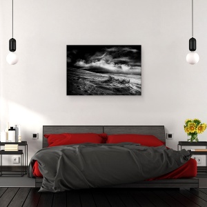 Tablou canvas - Iarba Marram, Peisaj, Plaja, Valuri, Nori, Dune, 60 x 90 cm - Img 3