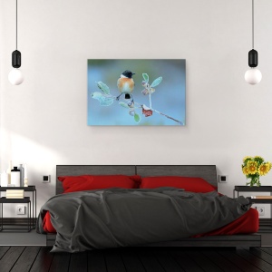 Tablou canvas - Iarna Grea, Natura, Pasare, Salbatic, Copac, Membre, 60 x 90 cm - Img 3