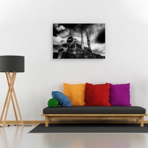 Tablou canvas - II, Arhitectura, Poluare, Cos De Fum, Fum, 40 x 60 cm - Img 2
