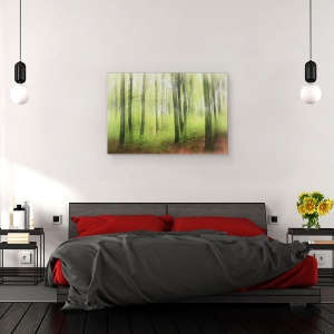 Tablou canvas - Impresie De Primavara, Padure, Copac, Frunze, Peisaj, 80 x 120 cm - Img 3