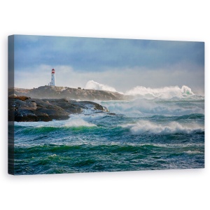 Tablou canvas - In Protectia Unui Far, Golfulet, Canada, Noua Scotie, Marina, Coasta, 50 x 80 cm