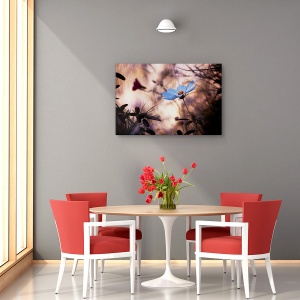 Tablou decorativ flori gradina canvas 60x90 cm