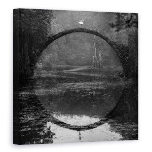 Tablou canvas - Inel, Peisaj, Balerina, Actiune, Pod, Arc, 90 x 90 cm
