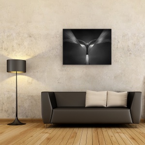 Tablou canvas - Inima de Otel, Arhitectura, Abstract, Reper, Malaysia, Urbana, Alb-Negru, 60 x 80 cm - Img 2