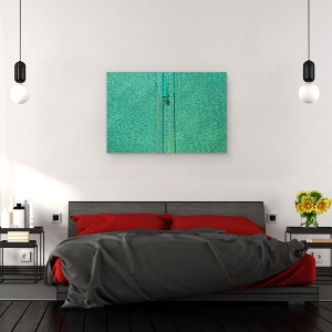 Tablou canvas - Inotator, Linii, Apa, Piscina, Persoana, Paris, 60 x 90 cm - Img 3