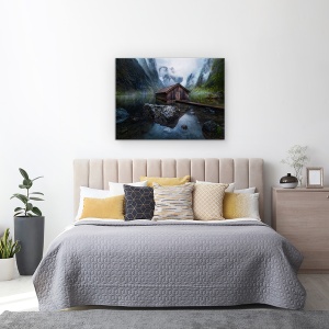 Tablou Canvas - Konigsee, Peisaj, Lac, Munte, Apa, 50 x 70 cm - Img 3