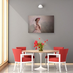 Tablou canvas - La Plimbare, Umrella, Moale, Vintage, Retro, 60 x 90 cm - Img 4