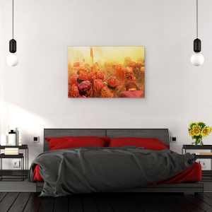 Tablou canvas - Lathmar Holi, Festival, India, Barsana, Nandgaon, 40 x 60 cm - Img 3
