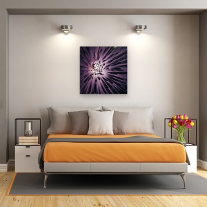 Tablou Canvas - Lumina In Interiorul, Violet, Floare, 90 x 90 cm - Img 3