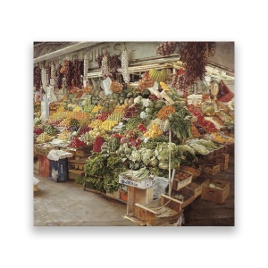 Tablou Canvas - Magazin, Strada, Legume, Fructe, 60 x 60 cm