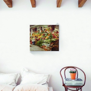 Tablou decorativ fructe si legume pe canvas 60x60 cm