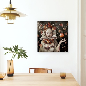Tablou canvas - Magia Sezonului, Magic, Frunze, Femeie, Mar, 90 x 90 cm - Img 4