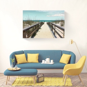Tablou decorativ canvas plaja cu valuri mari