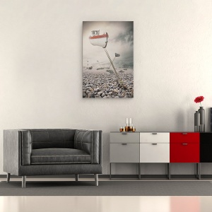 Tablou canvas - Maree Joasa, Barca, Plaja, Ireal, 60 x 90 cm - Img 2