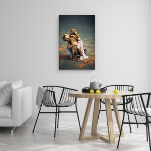 Tablou canvas - Maria Si Milena, Fericit, Caine, Pet, Fata, Portret, 40 x 60 cm - Img 4
