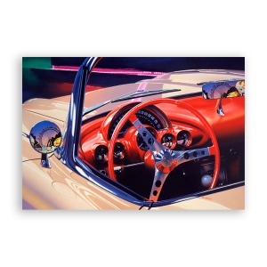 Tablou Canvas - Masina, Retro, Oldtimer, Interior, 60 x 90 cm