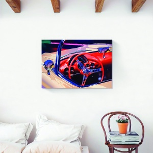 Tablou decorativ mașină retro Oldtimer pe canvas 60x90 cm