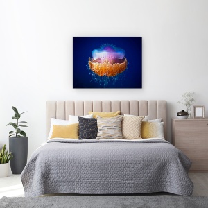 Tablou Canvas - Meduza, Maldive, Albastru, Violet, 50 x 70 cm - Img 3