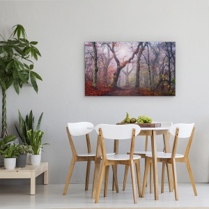 Tablou canvas - Megand Pe Vechiul Drum, Copac, Cale, Lumina, Padure, Peisaj, 50 x 80 cm - Img 4