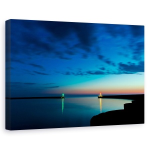 Tablou canvas - Midnight Blue, Noapte, Reflectie, Mare, Albastru, Peisaj Marin, 60 x 90 cm