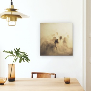 Tablou Canvas - Migrarea Cailor, Cappadocia, Praf, 60 x 60 cm - Img 4