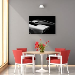 Tablou canvas - Miura, Abstract, Masini, Lumina, Umbra, Alb-Negru, 60 x 90 cm - Img 4