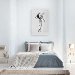 Tablou canvas - Moliciune Si Rezistenta, Dansatoare, Balet, Studio, Cuplu, Balerina, 40 x 60 cm - Img 3