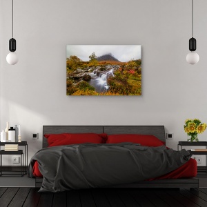 Tablou canvas - Munte si rau, Peisaj, Varf, Munte, Cascada, 60 x 90 cm - Img 3