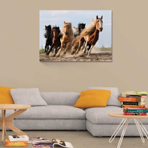 Tablou decorativ cai natură pe canvas 60x80 cm