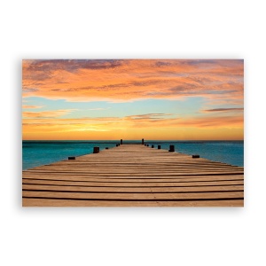 Tablou Canvas - Natura, Peisaj, Mare, Pod, Apus de soare, 40 x 60 cm