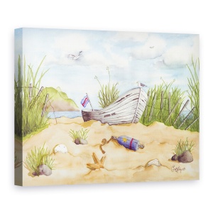 Tablou canvas - Natura, Peisaj, Vara, Mare, Barca, Pictura, 50 x 70 cm