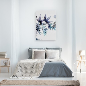 Tablou canvas - Natura, Planta, Artar Albastru, Pictura, 80 x 120 cm - Img 3