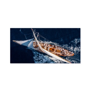 Tablou Canvas - Nautic, Marin, Vapor, Mare, Valuri, 50 x 100 cm