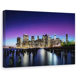 Tablou canvas - New York Sky Line, America, Noapte, Cer, Poli, 60 x 90 cm