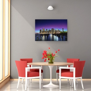 Tablou canvas - New York Sky Line, America, Noapte, Cer, Poli, 60 x 90 cm - Img 4