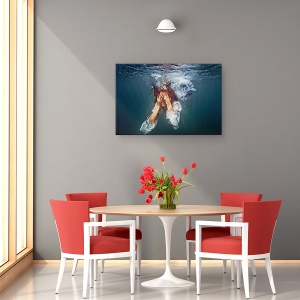 Tablou canvas - Nu Plange, Alice, Sub Apa, Fata, Maini, 60 x 90 cm - Img 4