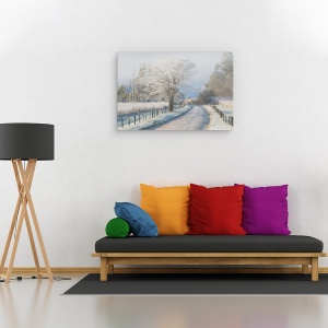 Tablou canvas - O Dimineata Inghetata, Cadeve, Zapada, Iarna, Cale, 60 x 90 cm - Img 2