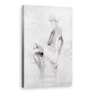 Tablou canvas - Oameni, Femeie, Alb-Negru, Rapsodia, Pictura II, 80 x 120 cm