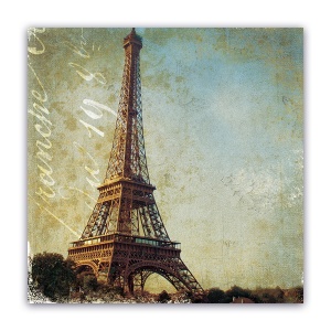 Tablou Canvas - Oras, Paris, Eiffel, Vintage, 60 x 60 cm