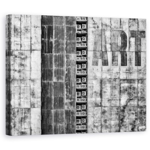 Tablou canvas - Palatul Gritty, Arta, Arhitectura, Grunge, Abstract, Alb-Negru, 60 x 75 cm