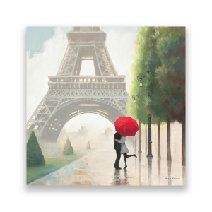 Tablou Canvas - Paris, Eiffel, Romantic, Cuplu, 60 x 60 cm