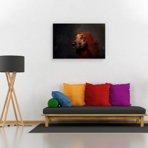 Tablou canvas - Paznicul De Noapte, Portret, Animal, Caini, Creativ, Caine, 60 x 90 cm - Img 2