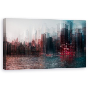 Tablou canvas - Pe Raul Hudson, Urban, Oameni, Oras, Abstract, New York, 50 x 100 cm