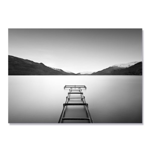 Tablou Canvas - Peisaj, Alb/Negru, Iarna, 75 x 100 cm